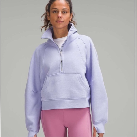 Lululemon Tops - Lululemon Dusty Lilac Scuba Oversized Half-Zip Funnel Neck Sweatshirt - M/L
